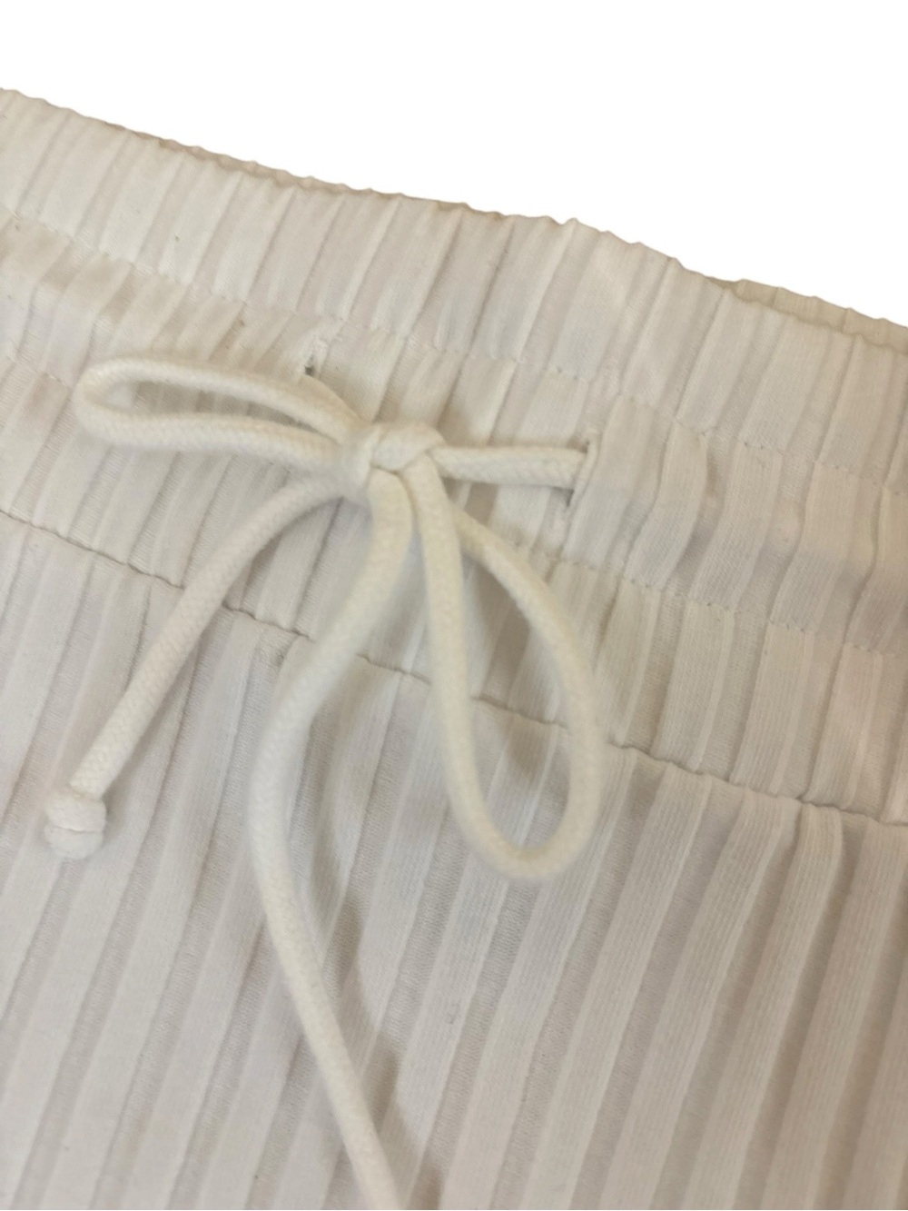 Universal Thread Ivory Ribbed Midi Skirt with Drawstring - Picture 3 of 5
